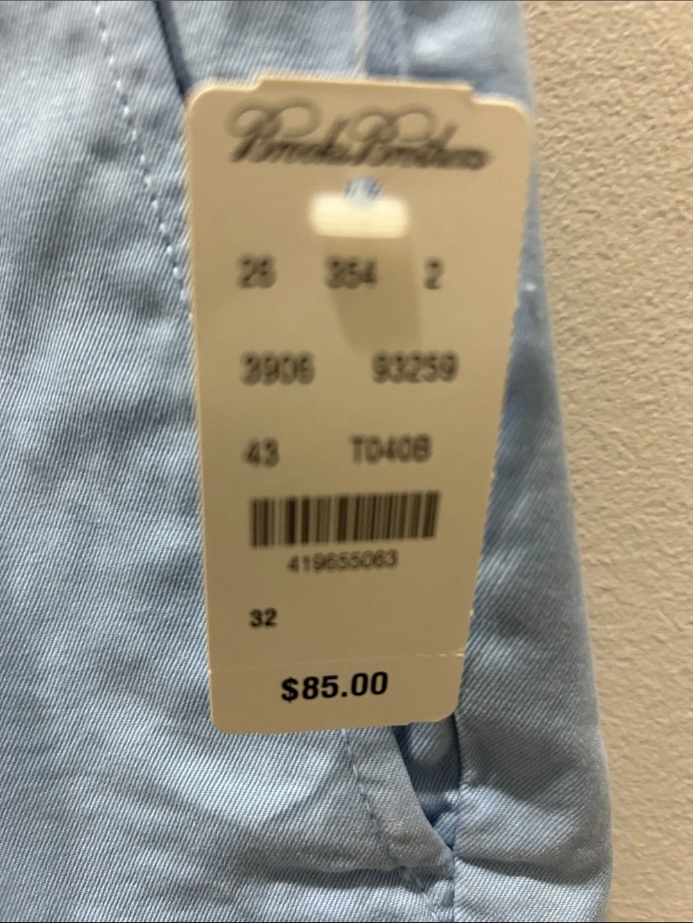 Brooks Brothers Light Blue Cotton Flat-Front Men’s Shorts